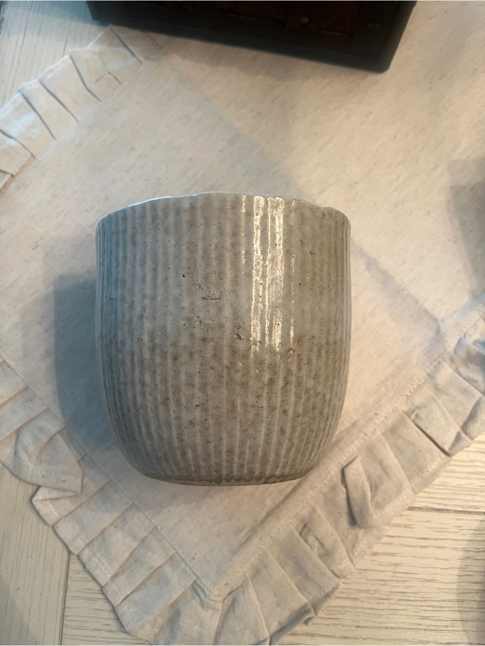 Vintage Zanesville pottery- Ceramic Planter - Light Gray